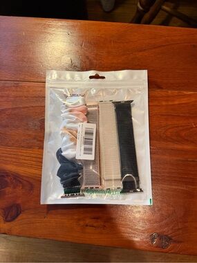 Apple Watch Bands and Scrunchie Set in Black, White, Pink, Gold